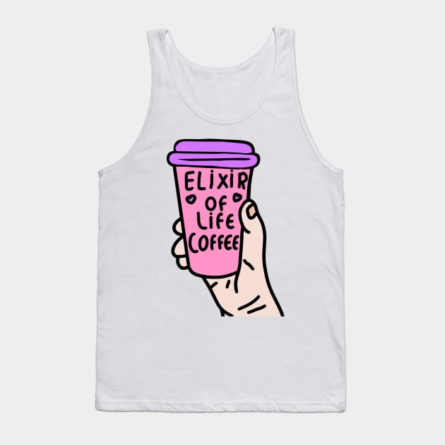 Elixir Of Life Coffee Tank Top by CAFFEIN